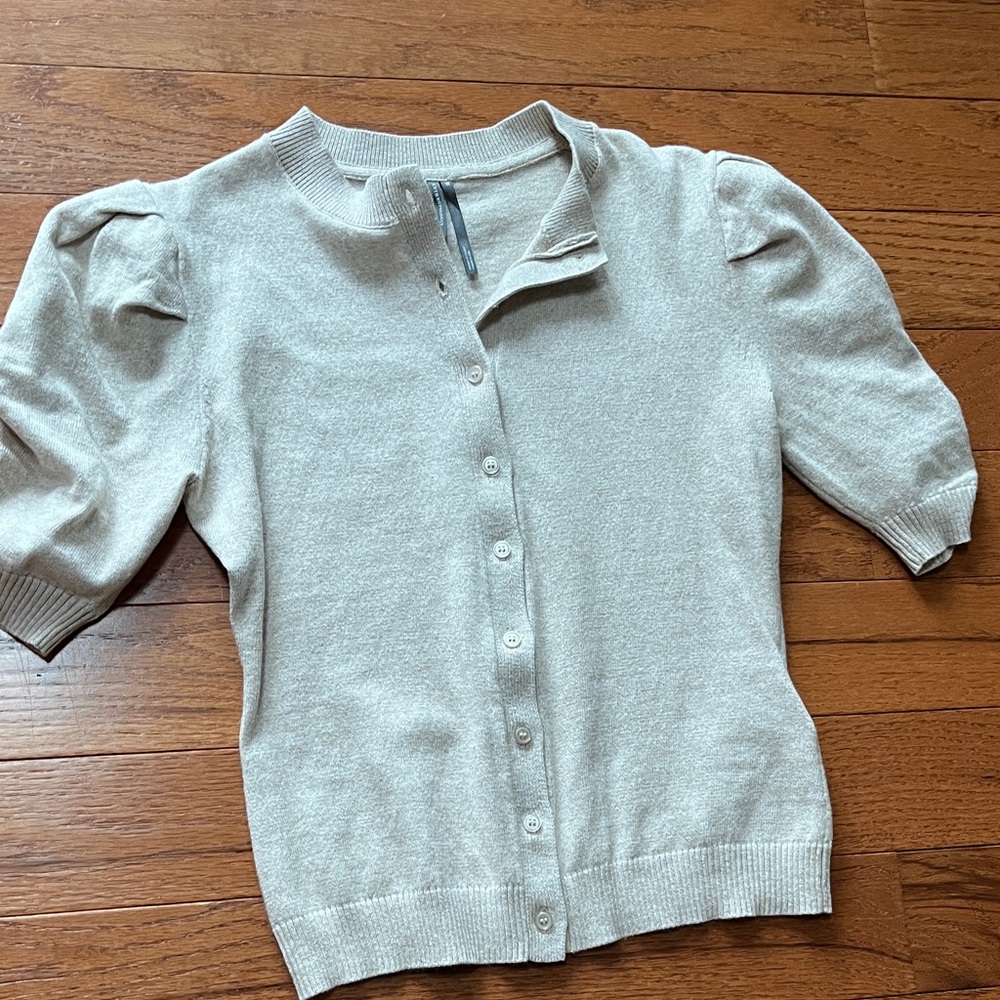 Anthropologie sweater puff sleeve top